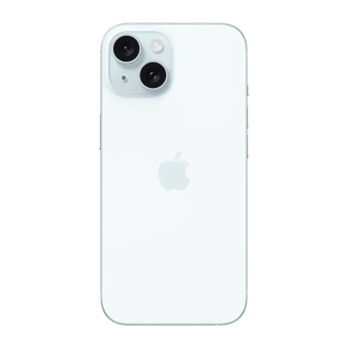 Apple iPhone 15 / 128GB / Blue / Detalle en vidrio de cámara